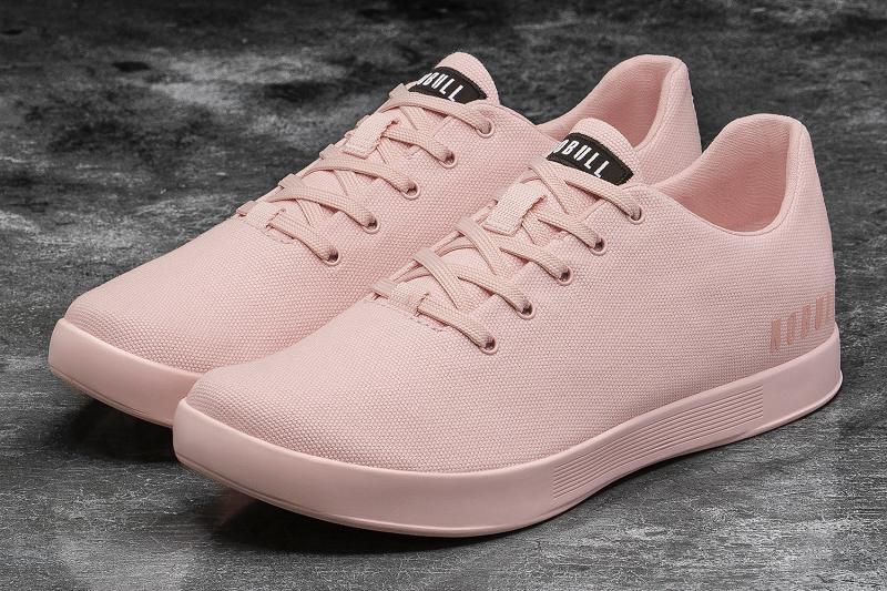 Men's Nobull Blush Canvas Trainers Pink | SG U2410Z